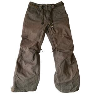 Aperture Men Snowboarding Skiing Pants size S Brown Technical Outerwear w Vents